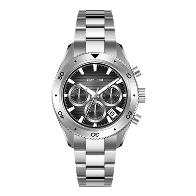 Chronograph 41mm Watch with Stainless Steel Bracelet Custom Dive Watches