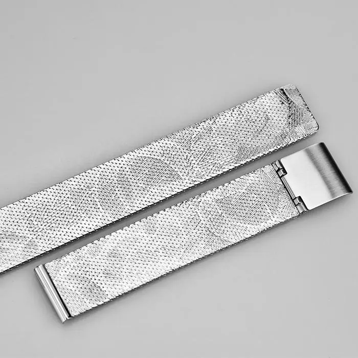 16MM 68*108MM Silver Steel Watch Strap